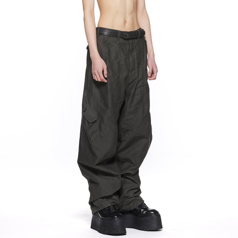 JULIUS 917PAM15 Dark Khaki / Tourer Wide Pants